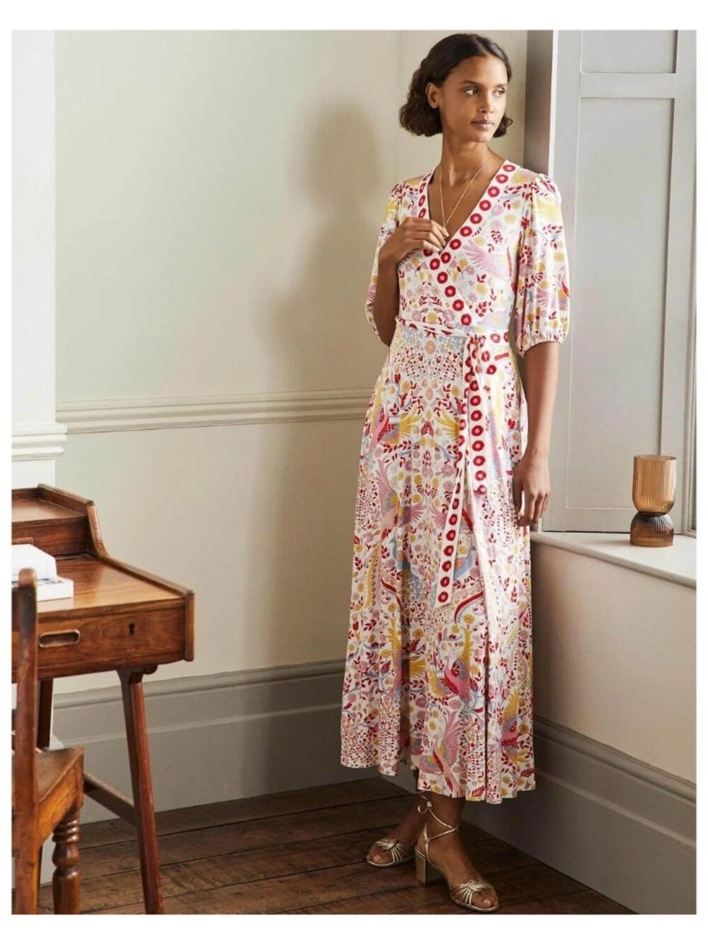 Boden Fixed Wrap Jersey Dress, Size 2